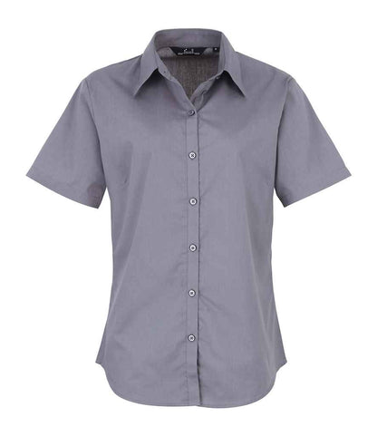 Premier PR302 Steel Front - Blouse Ready to be Embroidered and Printed by Custard Workwear - Cheap Personalised and Customised Workwear in Nottinghamshire, Derbyshire and Leicestershire