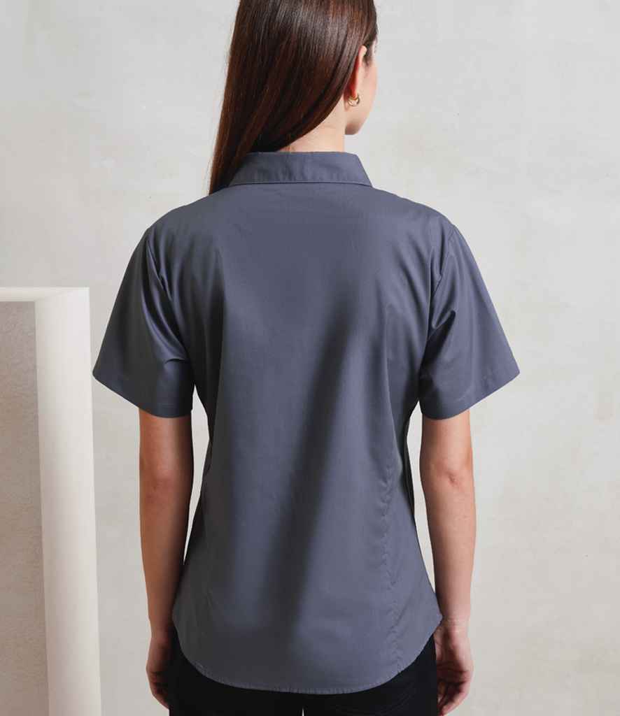 Premier PR302 Steel Model - Blouse Ready to be Embroidered and Printed by Custard Workwear - Cheap Personalised and Customised Workwear in Nottinghamshire, Derbyshire and Leicestershire