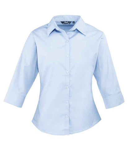 Premier PR305 Light Blue Front - Shirt Ready to be Embroidered and Printed by Custard Workwear - Cheap Personalised and Customised Workwear in Nottinghamshire, Derbyshire and Leicestershire