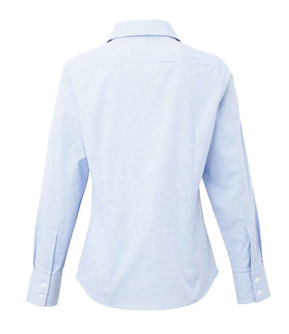Premier PR320 Light Blue/White Back - Shirt Ready to be Embroidered and Printed by Custard Workwear - Cheap Personalised and Customised Workwear in Nottinghamshire, Derbyshire and Leicestershire