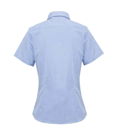 Premier PR321 Light Blue/White Back - Shirt Ready to be Embroidered and Printed by Custard Workwear - Cheap Personalised and Customised Workwear in Nottinghamshire, Derbyshire and Leicestershire