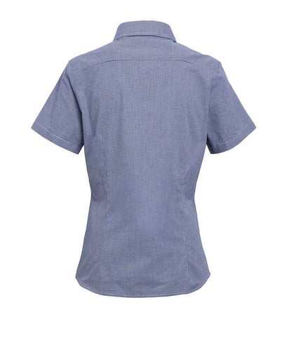 Premier PR321 Navy/White Back - Shirt Ready to be Embroidered and Printed by Custard Workwear - Cheap Personalised and Customised Workwear in Nottinghamshire, Derbyshire and Leicestershire