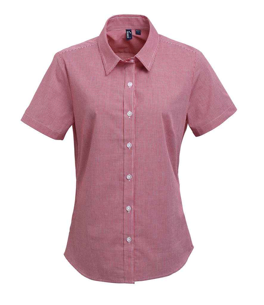 Premier PR321 Red/White Front - Ladies Shirt Ready to be Embroidered and Printed by Custard Workwear - Cheap Personalised and Customised Workwear in Nottinghamshire, Derbyshire and Leicestershire