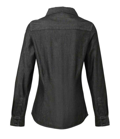 Premier PR322 Black Denim Back - Shirt Ready to be Embroidered and Printed by Custard Workwear - Cheap Personalised and Customised Workwear in Nottinghamshire, Derbyshire and Leicestershire