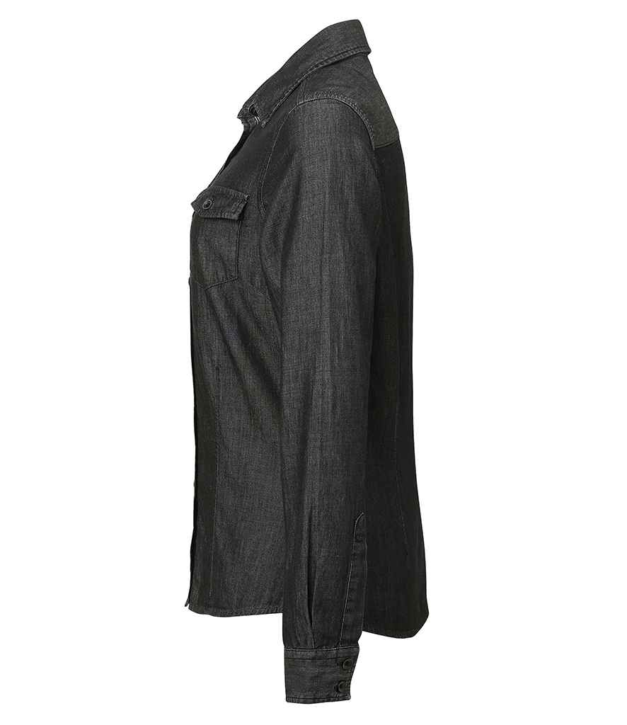 Premier PR322 Black Denim Left - Shirt Ready to be Embroidered and Printed by Custard Workwear - Cheap Personalised and Customised Workwear in Nottinghamshire, Derbyshire and Leicestershire