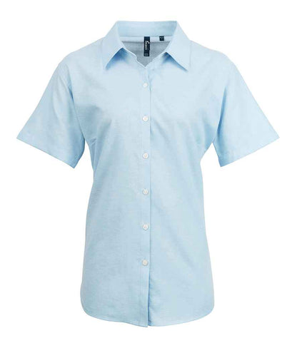 Premier PR336 Light Blue Front - Shirt Ready to be Embroidered and Printed by Custard Workwear - Cheap Personalised and Customised Workwear in Nottinghamshire, Derbyshire and Leicestershire