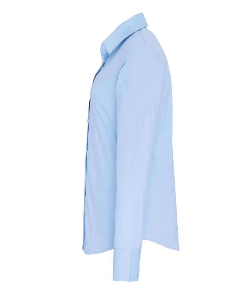 Premier PR344 Pale Blue Left - Shirt Ready to be Embroidered and Printed by Custard Workwear - Cheap Personalised and Customised Workwear in Nottinghamshire, Derbyshire and Leicestershire
