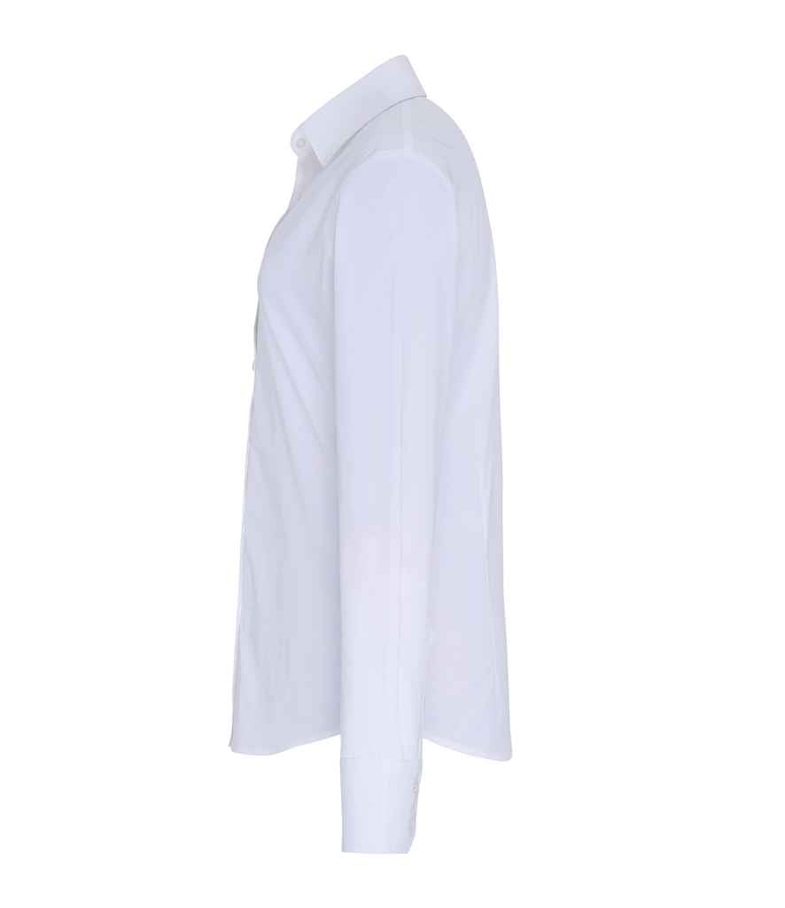 Premier PR344 White Left - Shirt Ready to be Embroidered and Printed by Custard Workwear - Cheap Personalised and Customised Workwear in Nottinghamshire, Derbyshire and Leicestershire