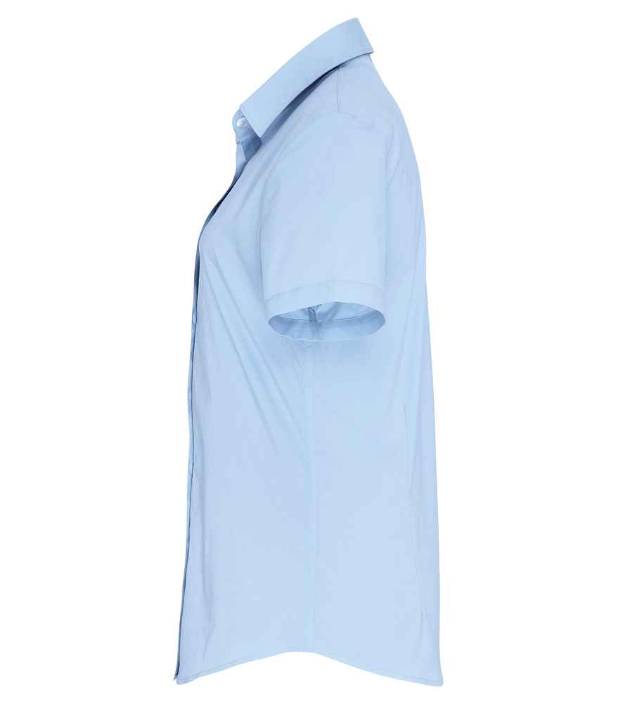 Premier PR346 Pale Blue Left - Shirt Ready to be Embroidered and Printed by Custard Workwear - Cheap Personalised and Customised Workwear in Nottinghamshire, Derbyshire and Leicestershire