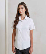PR346 - Ladies Short Sleeve Stretch Fit Poplin Shirt