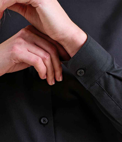Premier PR384 Black Model - Shirt Ready to be Embroidered and Printed by Custard Workwear - Cheap Personalised and Customised Workwear in Nottinghamshire, Derbyshire and Leicestershire