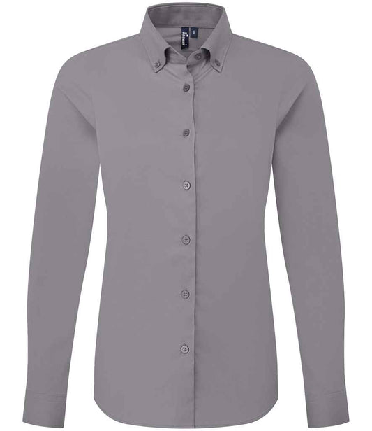 Premier PR384 Steel Front - Ladies Shirt Ready to be Embroidered and Printed by Custard Workwear - Cheap Personalised and Customised Workwear in Nottinghamshire, Derbyshire and Leicestershire