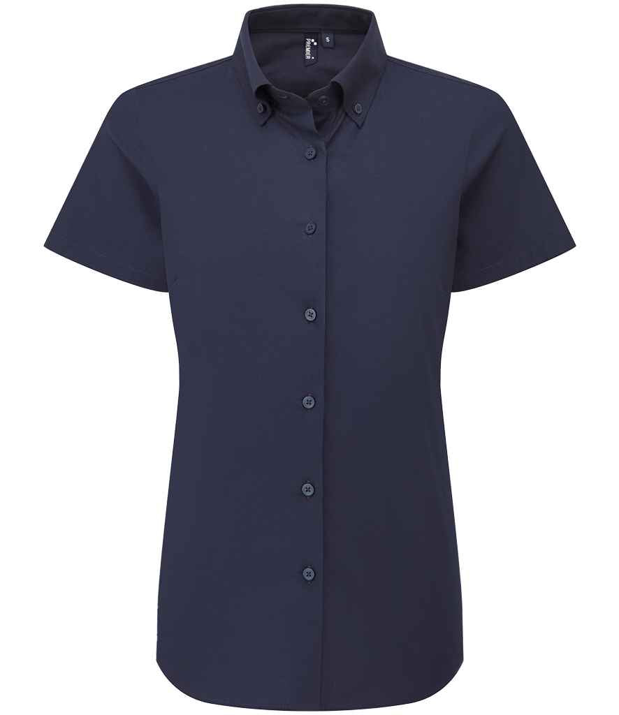 Premier PR386 Navy Front - Shirt Ready to be Embroidered and Printed by Custard Workwear - Cheap Personalised and Customised Workwear in Nottinghamshire, Derbyshire and Leicestershire