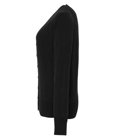 Premier PR402 Black Left - Cardigan Ready to be Embroidered by Custard Workwear - Cheap Personalised and Customised Workwear in Nottinghamshire, Derbyshire and Leicestershire