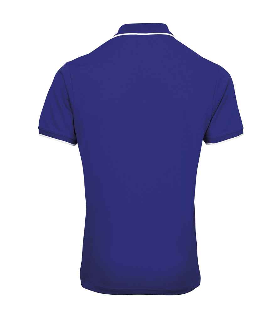 Premier PR618 Royal Blue/White Back - Polo Ready to be Printed by Custard Workwear - Cheap Personalised and Customised Workwear in Nottinghamshire, Derbyshire and Leicestershire