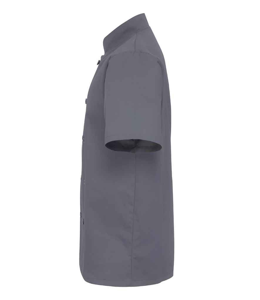 Premier PR656 Steel Left - Tunic Ready to be Embroidered and Printed by Custard Workwear - Cheap Personalised and Customised Workwear in Nottinghamshire, Derbyshire and Leicestershire