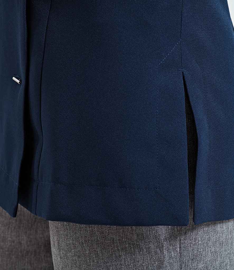 Premier PR682 Navy Model - Tunic Ready to be Embroidered and Printed by Custard Workwear - Cheap Personalised and Customised Workwear in Nottinghamshire, Derbyshire and Leicestershire