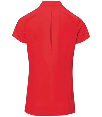 Premier PR683 Strawberry Red Back - Tunic Ready to be Embroidered and Printed by Custard Workwear - Cheap Personalised and Customised Workwear in Nottinghamshire, Derbyshire and Leicestershire