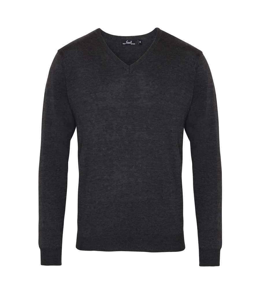 Premier PR694 Charcoal Front - Jumper Ready to be Embroidered by Custard Workwear - Cheap Personalised and Customised Workwear in Nottinghamshire, Derbyshire and Leicestershire