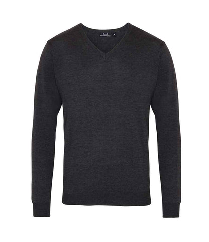 Premier PR694 Charcoal Front - Jumper Ready to be Embroidered by Custard Workwear - Cheap Personalised and Customised Workwear in Nottinghamshire, Derbyshire and Leicestershire
