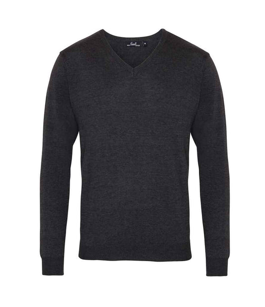 Premier PR694 Charcoal Front - Jumper Ready to be Embroidered by Custard Workwear - Cheap Personalised and Customised Workwear in Nottinghamshire, Derbyshire and Leicestershire