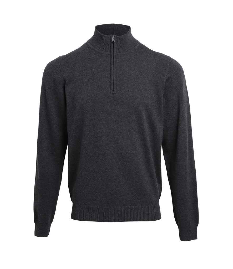 Premier PR695 Charcoal Front - Knitted Jumper Ready to be Embroidered by Custard Workwear - Cheap Personalised and Customised Workwear in Nottinghamshire, Derbyshire and Leicestershire