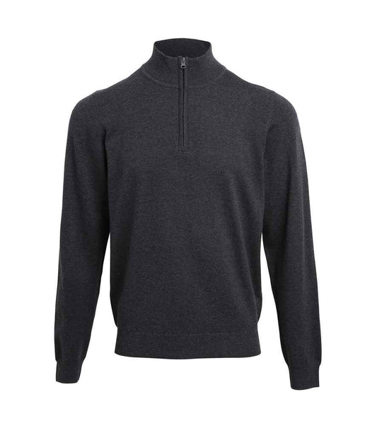 Premier PR695 Charcoal Front - Knitted Jumper Ready to be Embroidered by Custard Workwear - Cheap Personalised and Customised Workwear in Nottinghamshire, Derbyshire and Leicestershire