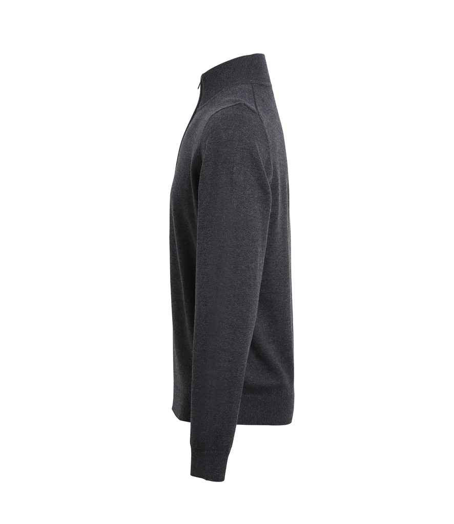 Premier PR695 Charcoal Left - Jumper Ready to be Embroidered by Custard Workwear - Cheap Personalised and Customised Workwear in Nottinghamshire, Derbyshire and Leicestershire