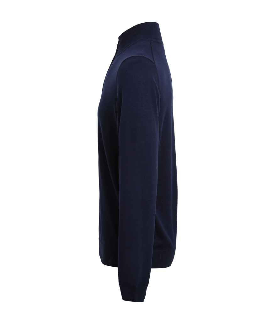 Premier PR695 Navy Left - Jumper Ready to be Embroidered by Custard Workwear - Cheap Personalised and Customised Workwear in Nottinghamshire, Derbyshire and Leicestershire