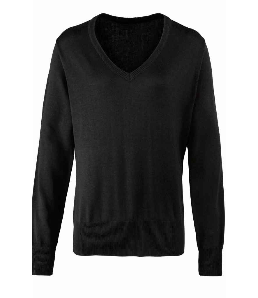 Premier PR696 Black Front - Jumper Ready to be Embroidered by Custard Workwear - Cheap Personalised and Customised Workwear in Nottinghamshire, Derbyshire and Leicestershire