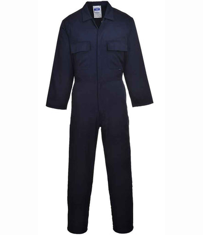Portwest PW200 Navy Front -  Ready to be Embroidered and Printed by Custard Workwear - Cheap Personalised and Customised Workwear in Nottinghamshire, Derbyshire and Leicestershire