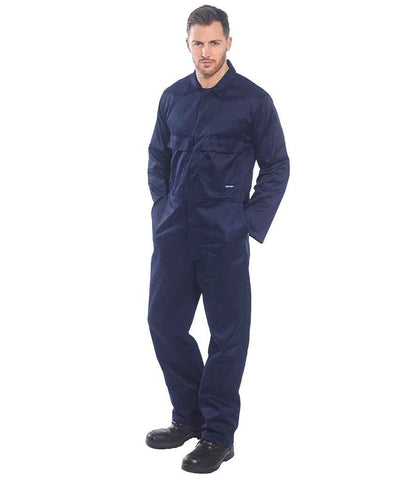 Portwest PW200 Navy Model -  Ready to be Embroidered and Printed by Custard Workwear - Cheap Personalised and Customised Workwear in Nottinghamshire, Derbyshire and Leicestershire