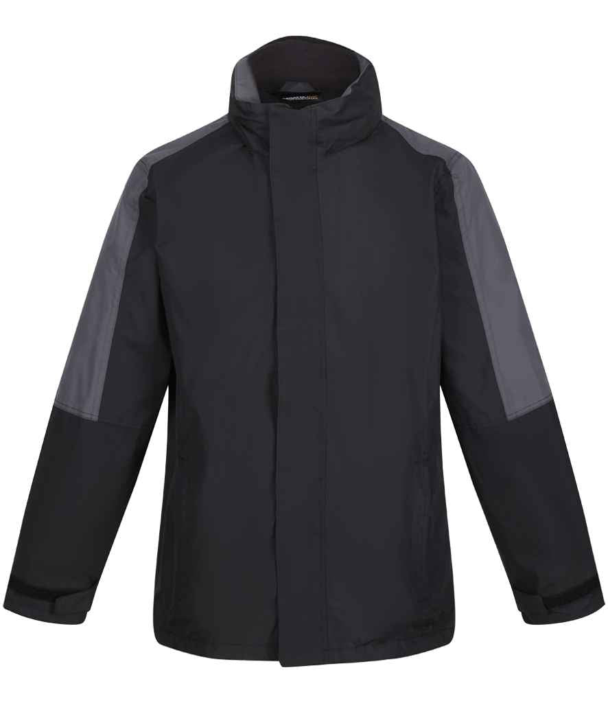 Regatta Professional RG085 Black/Seal Grey Front - Jacket Ready to be Embroidered and Printed by Custard Workwear - Cheap Personalised and Customised Workwear in Nottinghamshire, Derbyshire and Leicestershire