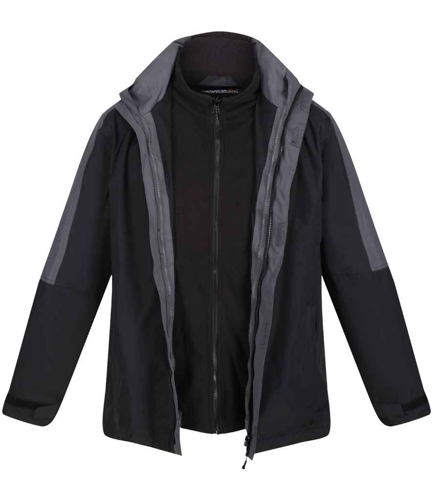 Regatta Professional RG085 Black/Seal Grey Front - Jacket Ready to be Embroidered and Printed by Custard Workwear - Cheap Personalised and Customised Workwear in Nottinghamshire, Derbyshire and Leicestershire