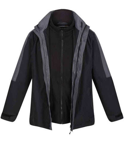 Regatta Professional RG085 Black/Seal Grey Front - Jacket Ready to be Embroidered and Printed by Custard Workwear - Cheap Personalised and Customised Workwear in Nottinghamshire, Derbyshire and Leicestershire
