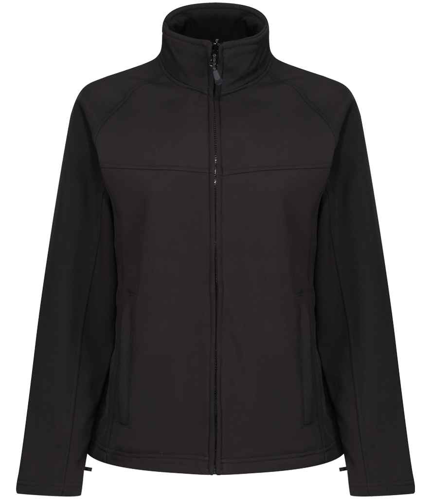 Regatta Professional RG151 Black/Black Lining Front - Soft Shell Ready to be Embroidered and Printed by Custard Workwear - Cheap Personalised and Customised Workwear in Nottinghamshire, Derbyshire and Leicestershire