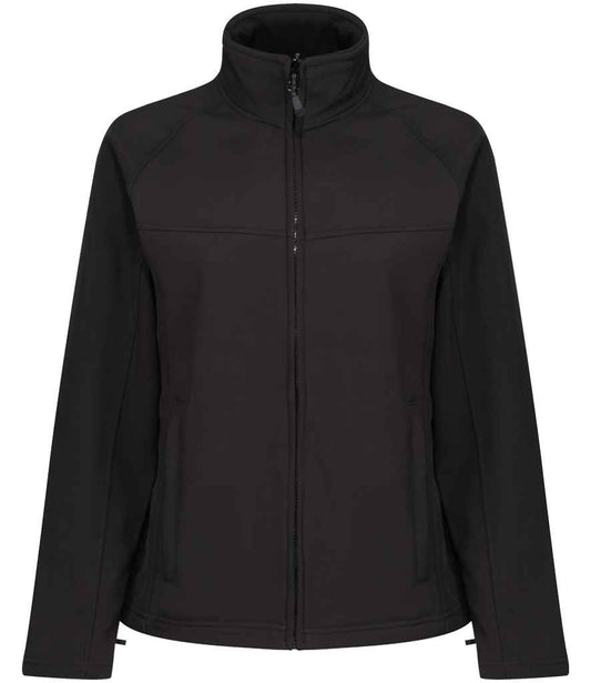 Regatta Professional RG151 Black/Black Lining Front - Soft Shell Ready to be Embroidered and Printed by Custard Workwear - Cheap Personalised and Customised Workwear in Nottinghamshire, Derbyshire and Leicestershire