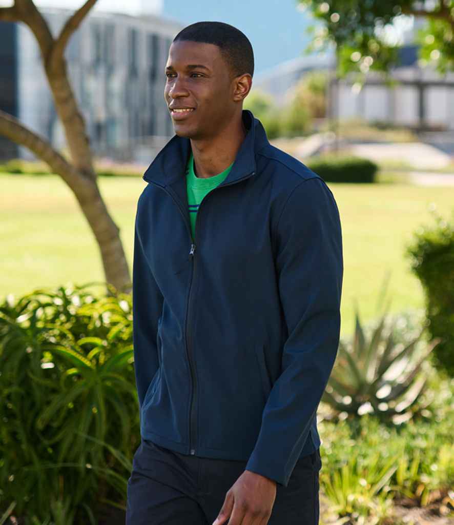 Regatta Professional RG165 Navy Model - Soft Shell Ready to be Embroidered and Printed by Custard Workwear - Cheap Personalised and Customised Workwear in Nottinghamshire, Derbyshire and Leicestershire
