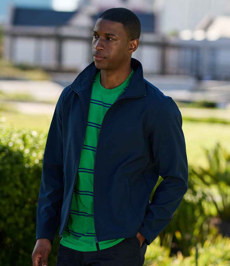 Regatta Professional RG165 Navy Model - Soft Shell Ready to be Embroidered and Printed by Custard Workwear - Cheap Personalised and Customised Workwear in Nottinghamshire, Derbyshire and Leicestershire