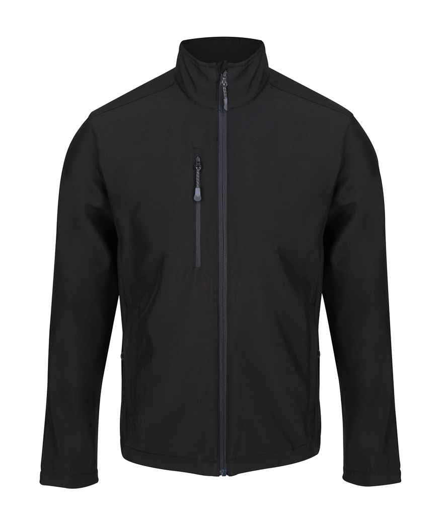 Regatta Honestly Made RG2000 Black Front - Soft Shell Ready to be Embroidered and Printed by Custard Workwear - Cheap Personalised and Customised Workwear in Nottinghamshire, Derbyshire and Leicestershire