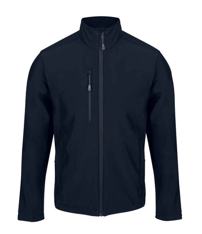 Regatta Honestly Made RG2000 Navy Front - Soft Shell Ready to be Embroidered and Printed by Custard Workwear - Cheap Personalised and Customised Workwear in Nottinghamshire, Derbyshire and Leicestershire