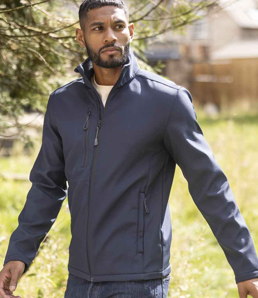 Regatta Honestly Made RG2000 Navy Model - Soft Shell Ready to be Embroidered and Printed by Custard Workwear - Cheap Personalised and Customised Workwear in Nottinghamshire, Derbyshire and Leicestershire