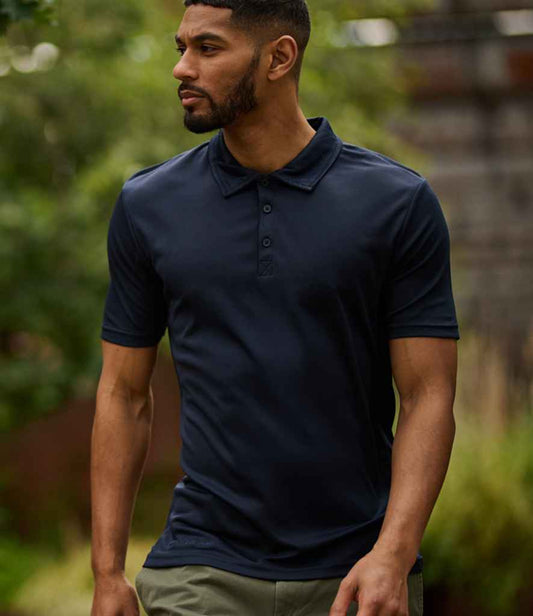 Regatta Honestly Made RG2150 Navy Model - Polo Ready to be Printed by Custard Workwear - Cheap Personalised and Customised Workwear in Nottinghamshire, Derbyshire and Leicestershire