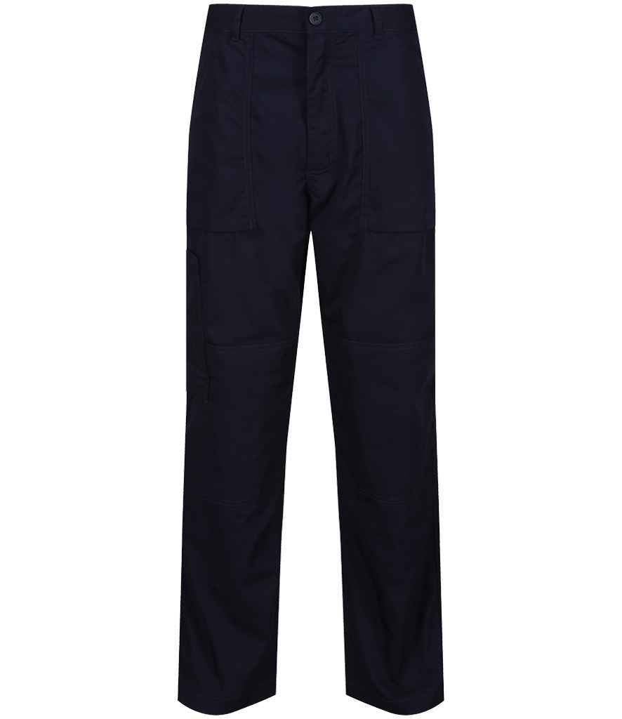Regatta Professional RG233 Navy Front - Trousers Ready to be  by Custard Workwear - Cheap Personalised and Customised Workwear in Nottinghamshire, Derbyshire and Leicestershire