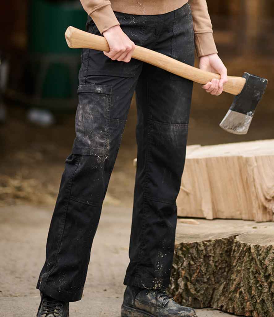 Regatta Professional RG235 Black Model - Trousers Ready to be  by Custard Workwear - Cheap Personalised and Customised Workwear in Nottinghamshire, Derbyshire and Leicestershire