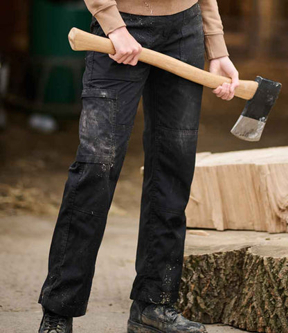 Regatta Professional RG235 Black Model - Trousers Ready to be  by Custard Workwear - Cheap Personalised and Customised Workwear in Nottinghamshire, Derbyshire and Leicestershire