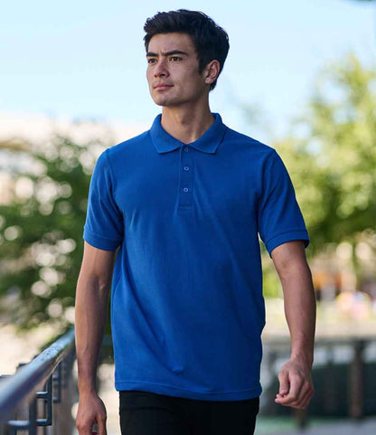 Regatta Professional RG320 Oxford Blue Model - Polo Ready to be Embroidered and Printed by Custard Workwear - Cheap Personalised and Customised Workwear in Nottinghamshire, Derbyshire and Leicestershire