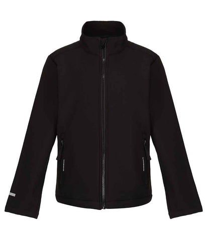 Regatta Professional RG330 Black/Black Front - Soft Shell Ready to be Embroidered and Printed by Custard Workwear - Cheap Personalised and Customised Workwear in Nottinghamshire, Derbyshire and Leicestershire