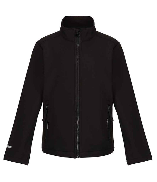 Regatta Professional RG330 Black/Black Front - Soft Shell Ready to be Embroidered and Printed by Custard Workwear - Cheap Personalised and Customised Workwear in Nottinghamshire, Derbyshire and Leicestershire