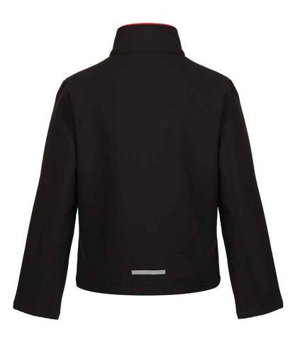 Regatta Professional RG330 Black/Classic Red Back - Soft Shell Ready to be Embroidered and Printed by Custard Workwear - Cheap Personalised and Customised Workwear in Nottinghamshire, Derbyshire and Leicestershire